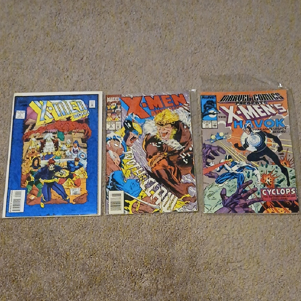 X-Men Vintage Comic Book Collectibles set of 3